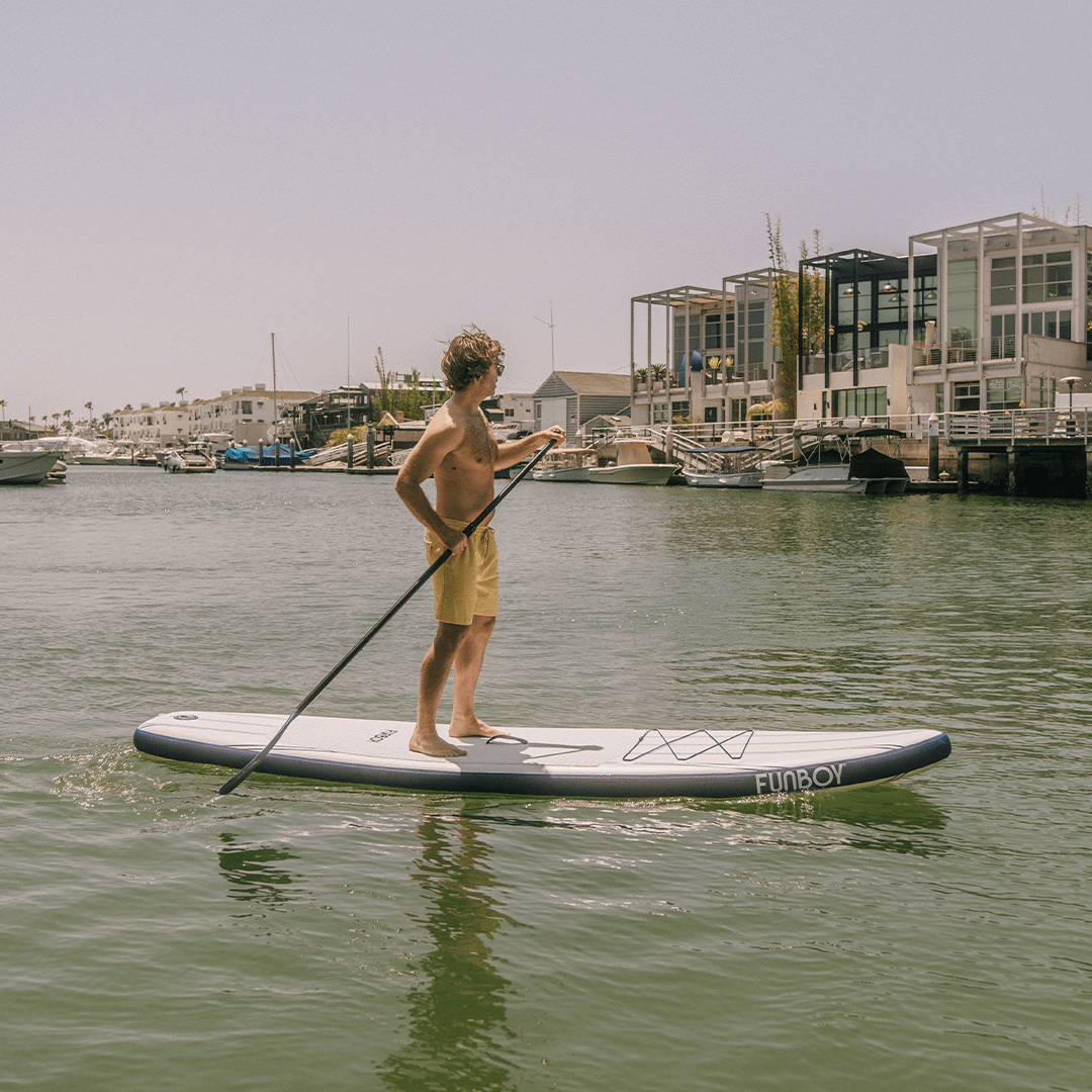 11"6' Inflatable Stand Up Paddle Board - Navy & White - FUNBOY