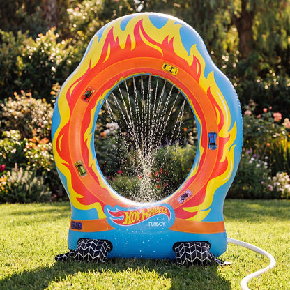 Ring of Fire Outdoor Sprinkler Water Sprinkler for Kids - Hot Wheels - FUNBOY