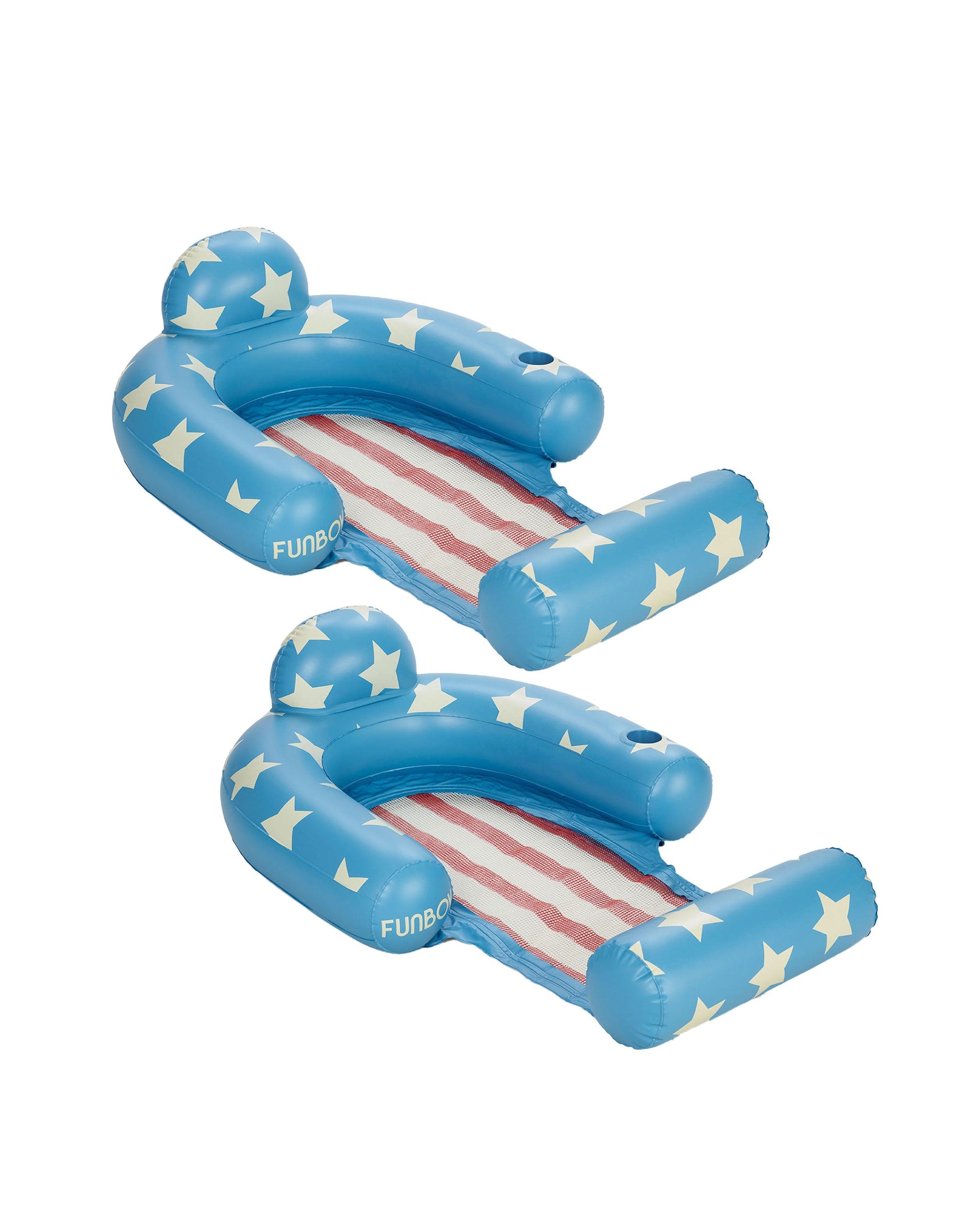 Stars & Stripes Mesh Chair Pool Float - 2 Pack - FUNBOY