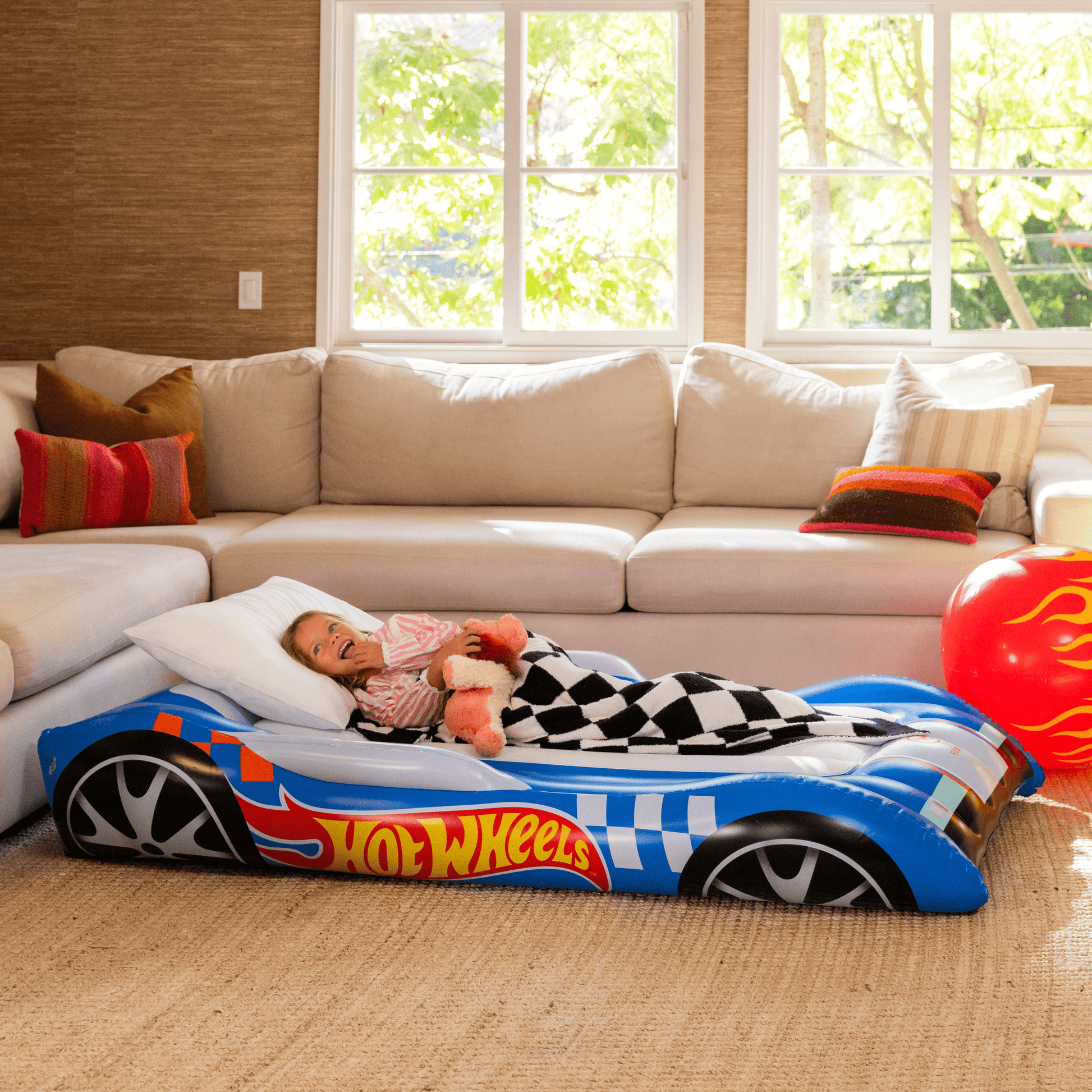 Hot Wheels Kids Air Mattress Sleepover Bed - FUNBOY