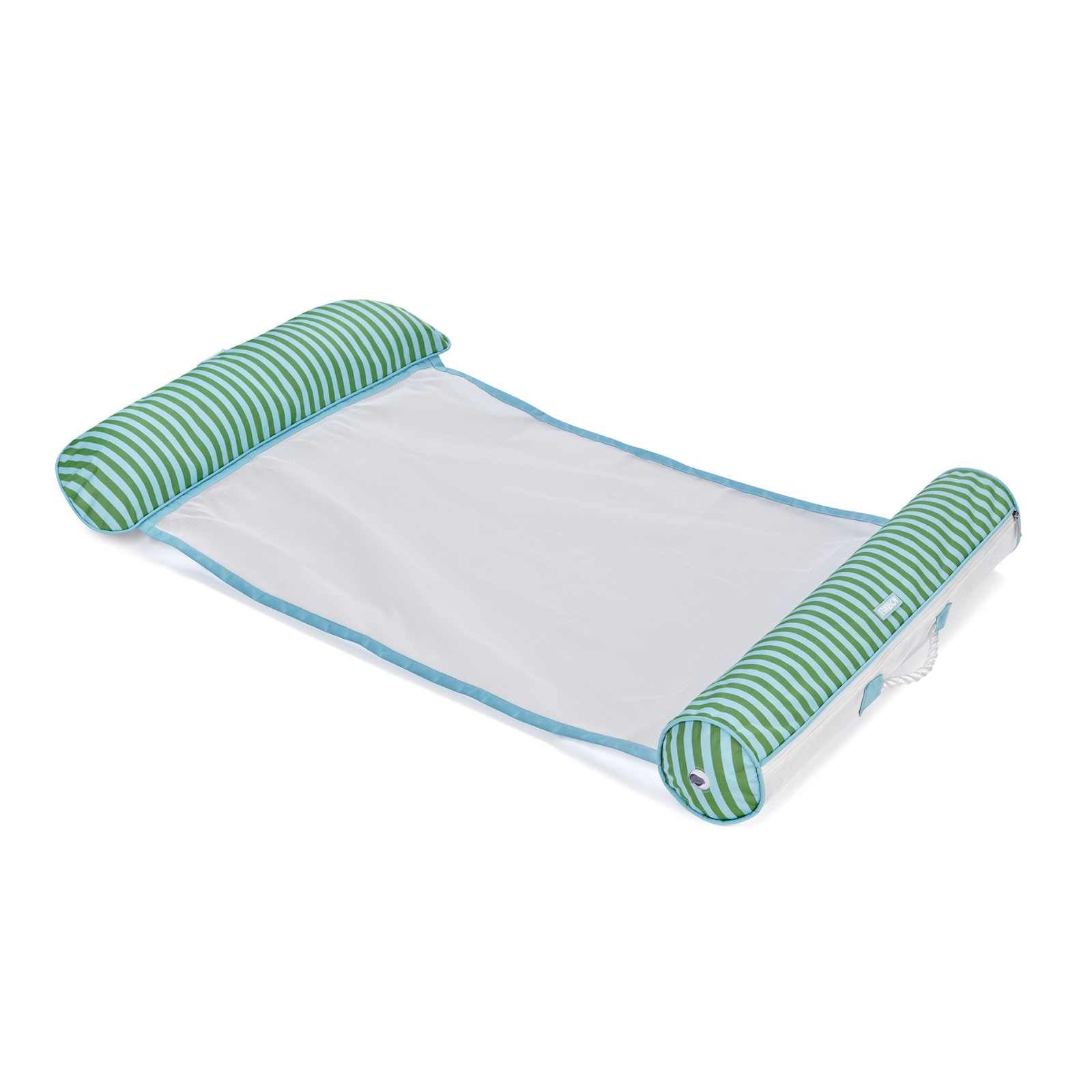 Fabric Pool Hammock, Green & Blue - FUNBOY