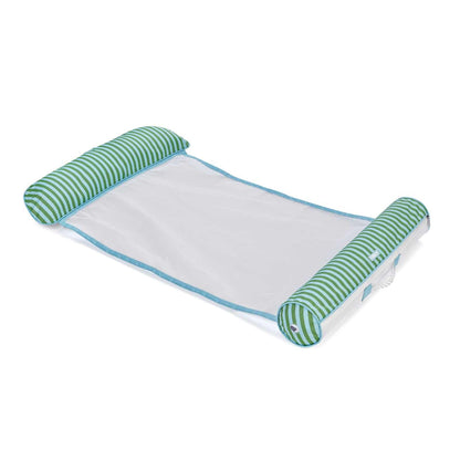 Fabric Pool Hammock, Green & Blue - FUNBOY