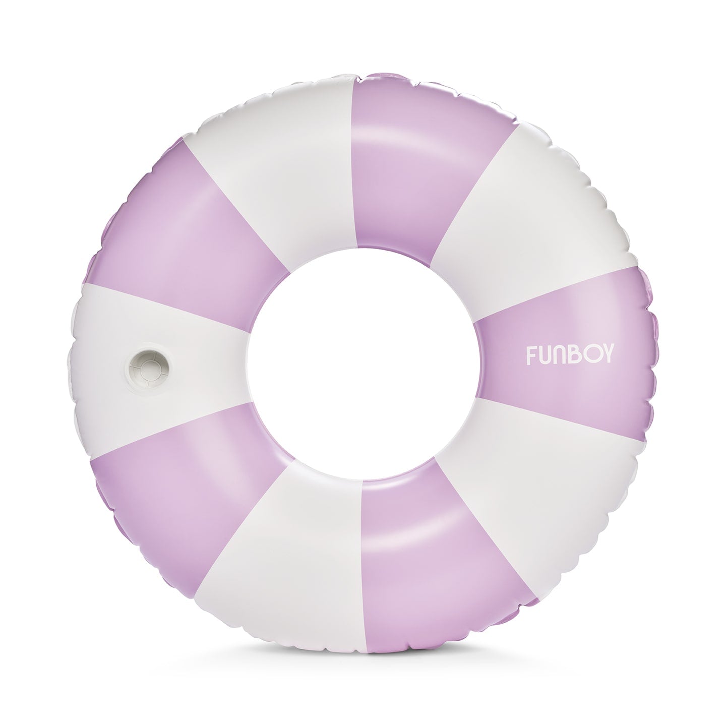 Giant Vintage Purple Stripe Inflatable Pool Float w/ Cup Holder 48" - FUNBOY