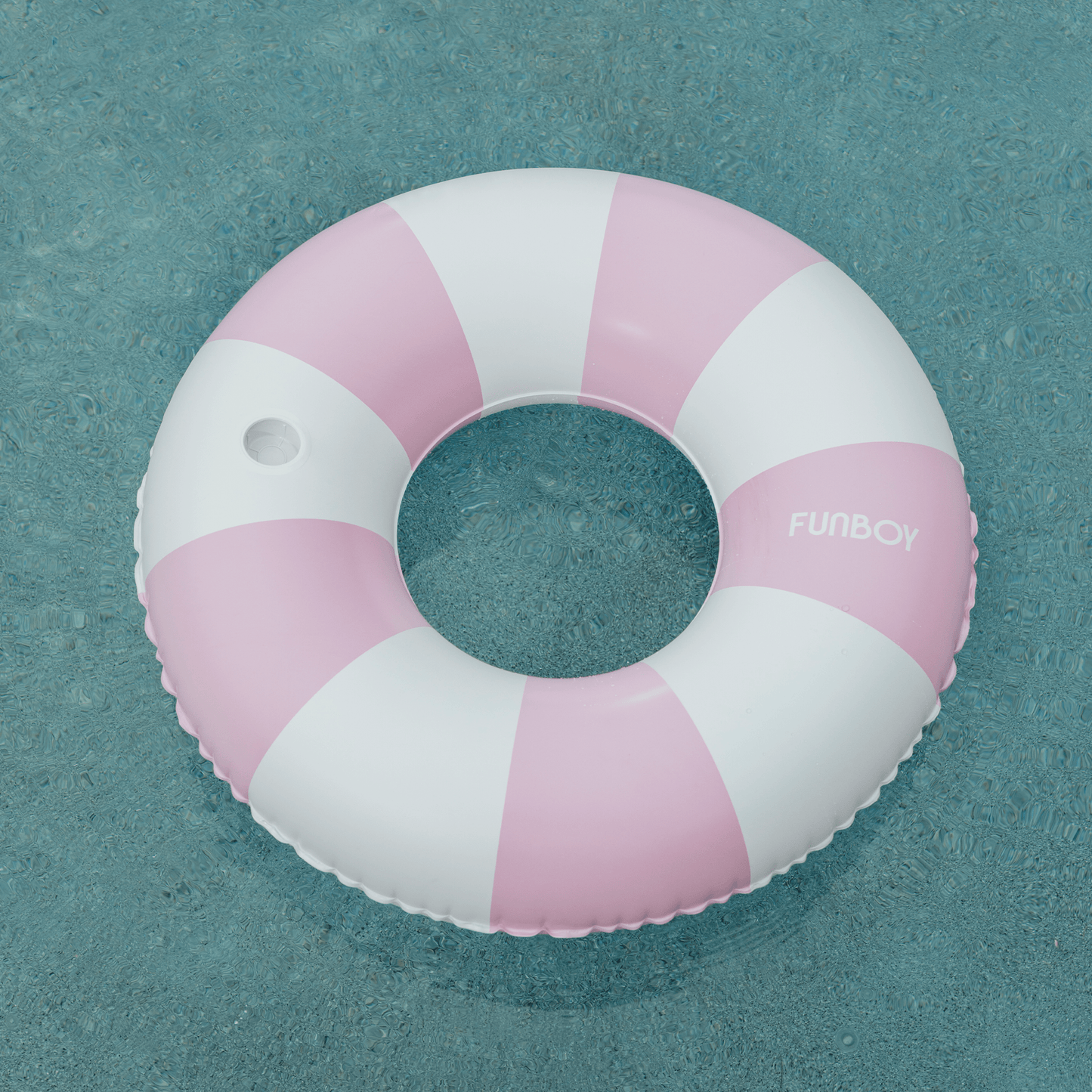 Giant Vintage Purple Stripe Inflatable Pool Float w/ Cup Holder 48" - FUNBOY