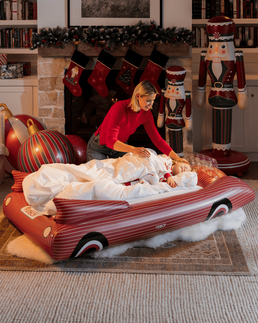 Kids Sleepover Bed - Christmas Convertible Air Mattress - FUNBOY