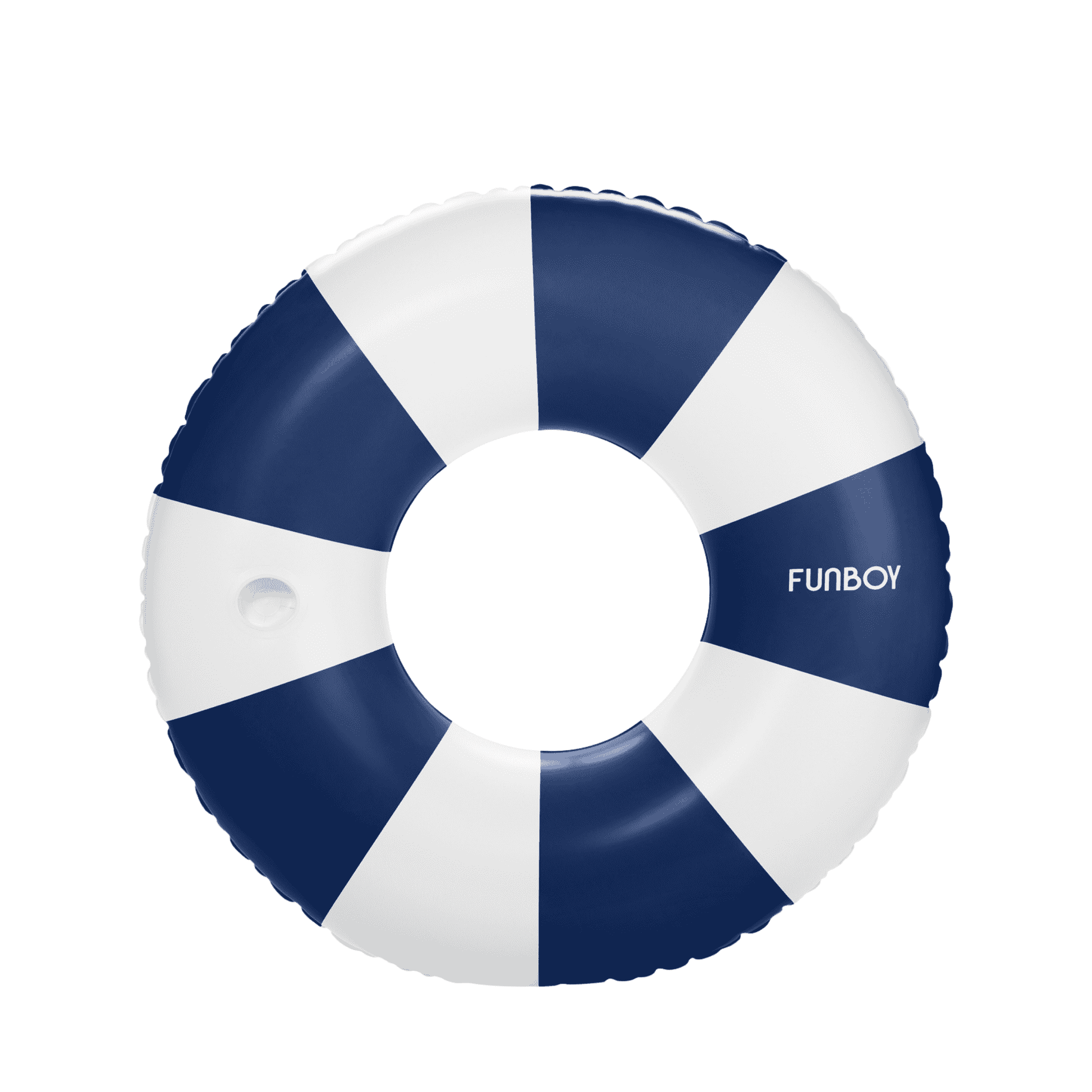 Large Pool Tube Float: Navy Blue, White Stripes, 48" - FUNBOY