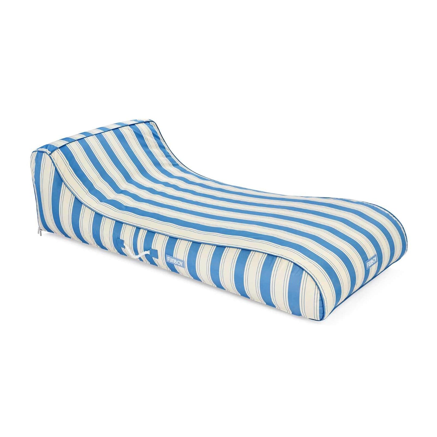 Fabric Covered Pool Float - Denim Blue Sunbed Lounger - FUNBOY
