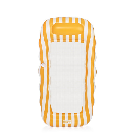 Mesh Lounger Yellow Stripe - FUNBOY