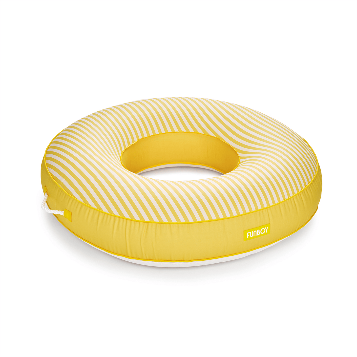 Fabric Covered Tube Float - Yellow Cabana Stripe - FUNBOY