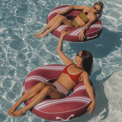 Fabric Covered Tube Float - Red Stripe - FUNBOY