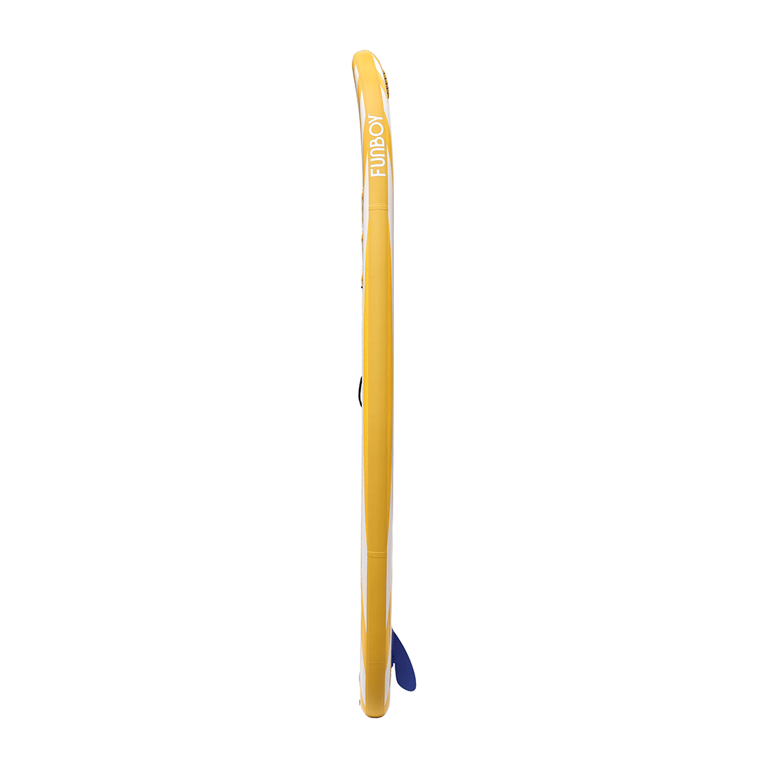 11"6' Inflatable Stand Up Paddle Board - Yellow & White Cabana Stripe - FUNBOY