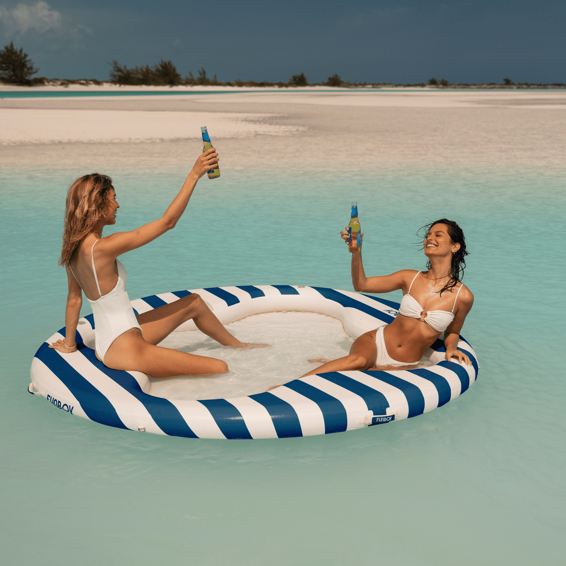 Floating Pool Hammock: Clover Leisure Island, Blue - FUNBOY