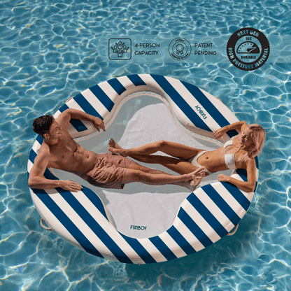 Floating Pool Hammock: Clover Leisure Island, Blue - FUNBOY