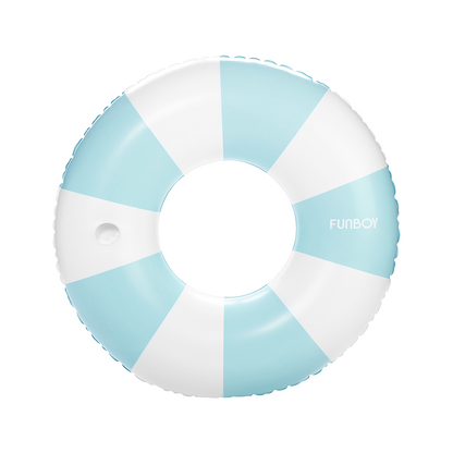 Blue Vintage Stripe Ring Tube Pool Float - FUNBOY