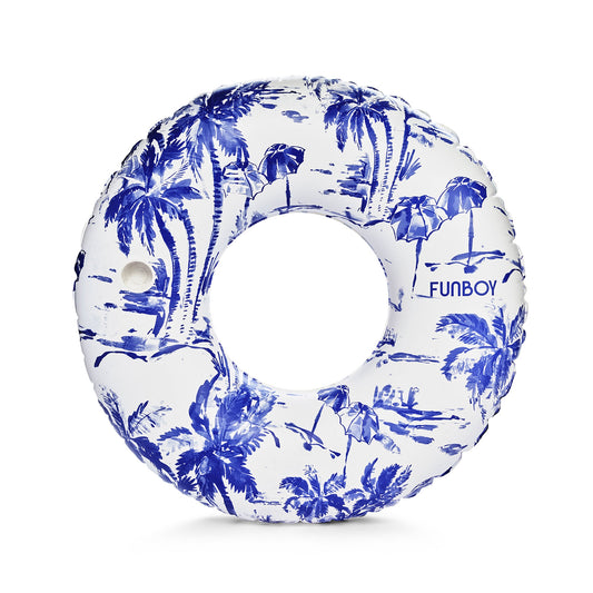 Blue Toile Tube Float - FUNBOY