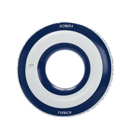 Pool Tube Float: Navy Blue & White, Striped - FUNBOY