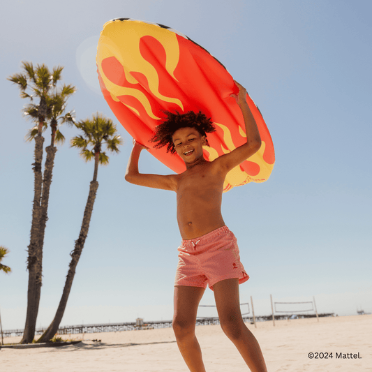 Hot Wheels Checkered Flame Surfboard Pool Float - FUNBOY