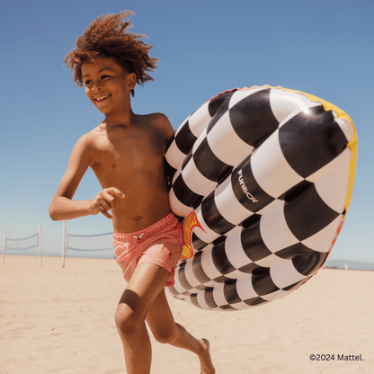 Hot Wheels Checkered Flame Surfboard Pool Float - FUNBOY