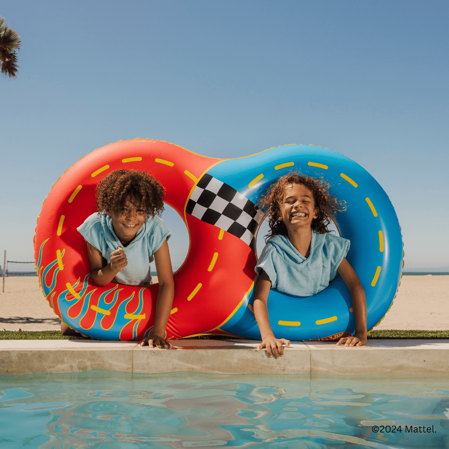 Hot Wheels Kids Racetrack Double Tube Float - FUNBOY