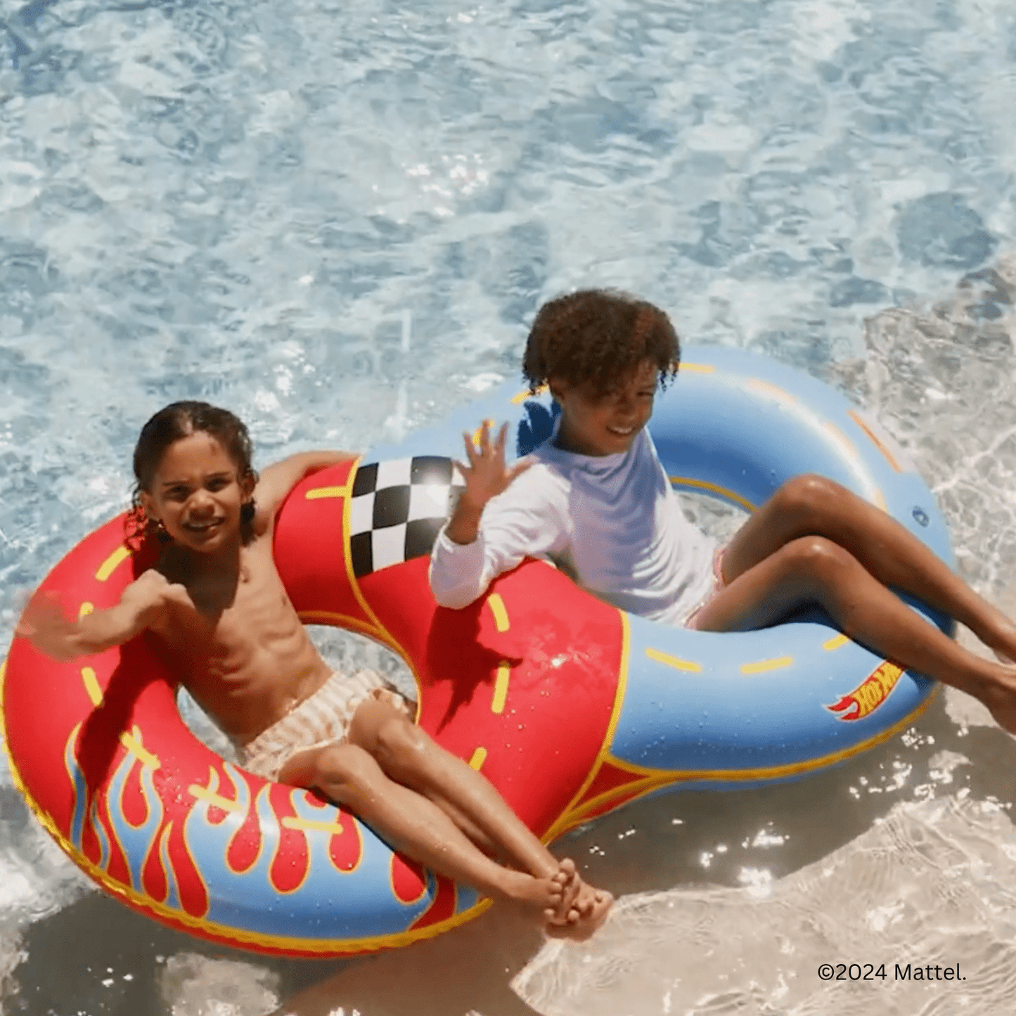 Hot Wheels Kids Racetrack Double Tube Float - FUNBOY