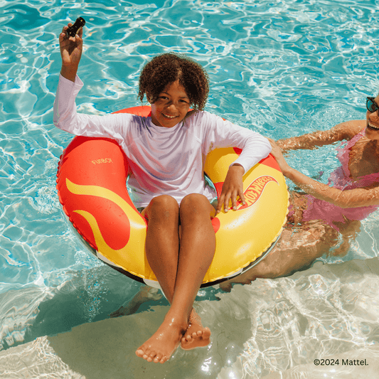 Hot Wheels Kids Checkered Flame Tube Float - FUNBOY