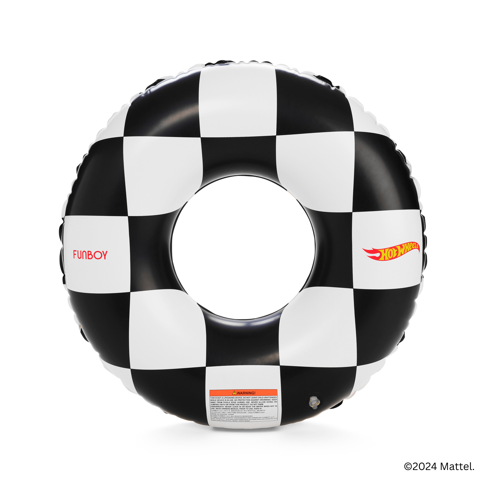 Hot Wheels Kids Checkered Flame Tube Float - FUNBOY