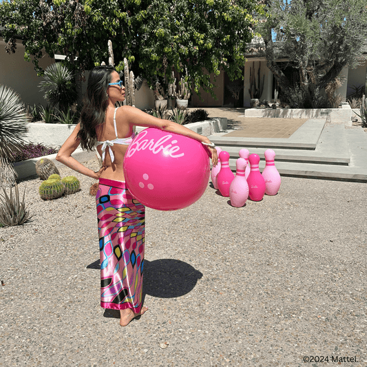 FUNBOY X Barbie™ Inflatable Backyard Bowling Set - FUNBOY