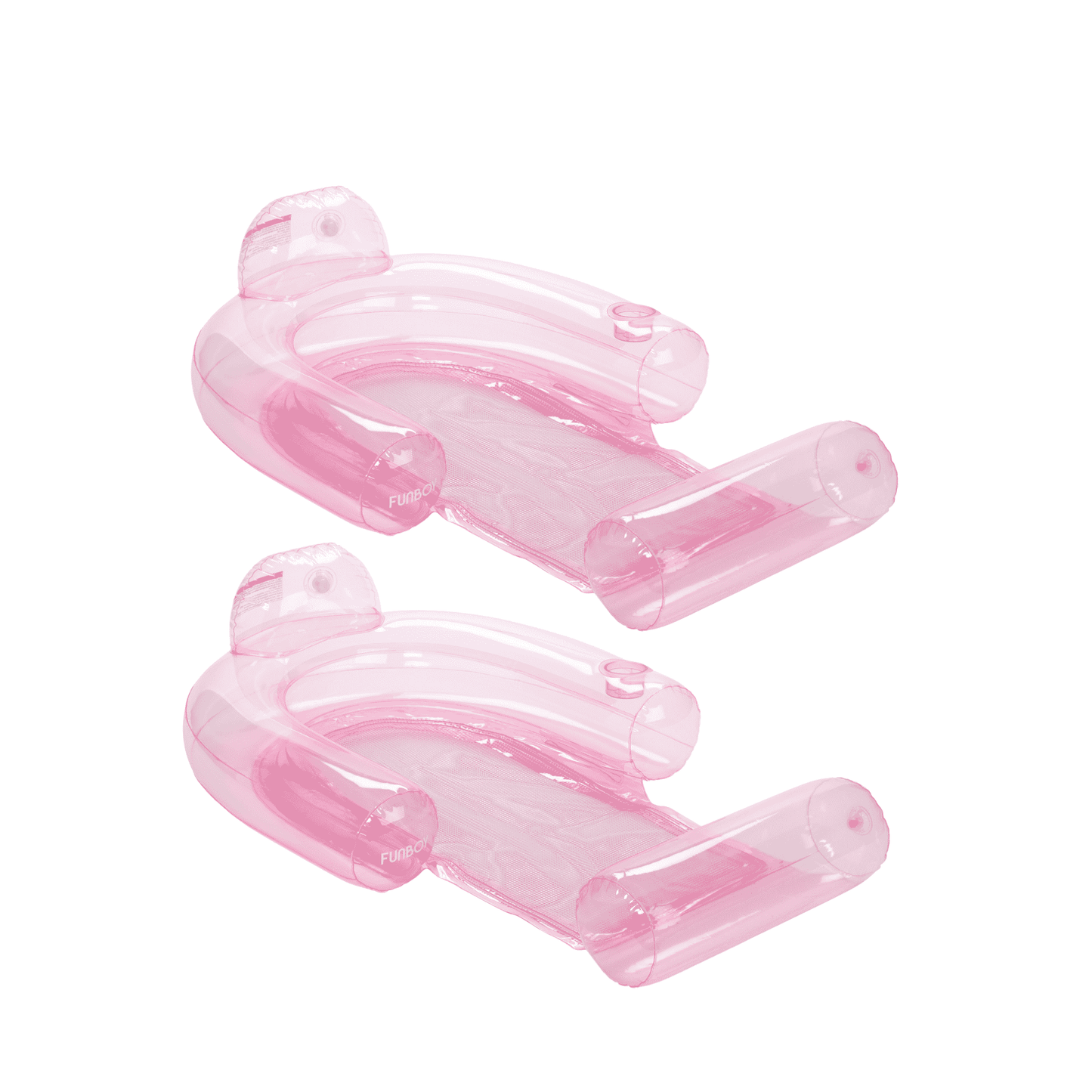 Clear Pink Mesh Chair Water Hammock - 2 Pack - FUNBOY
