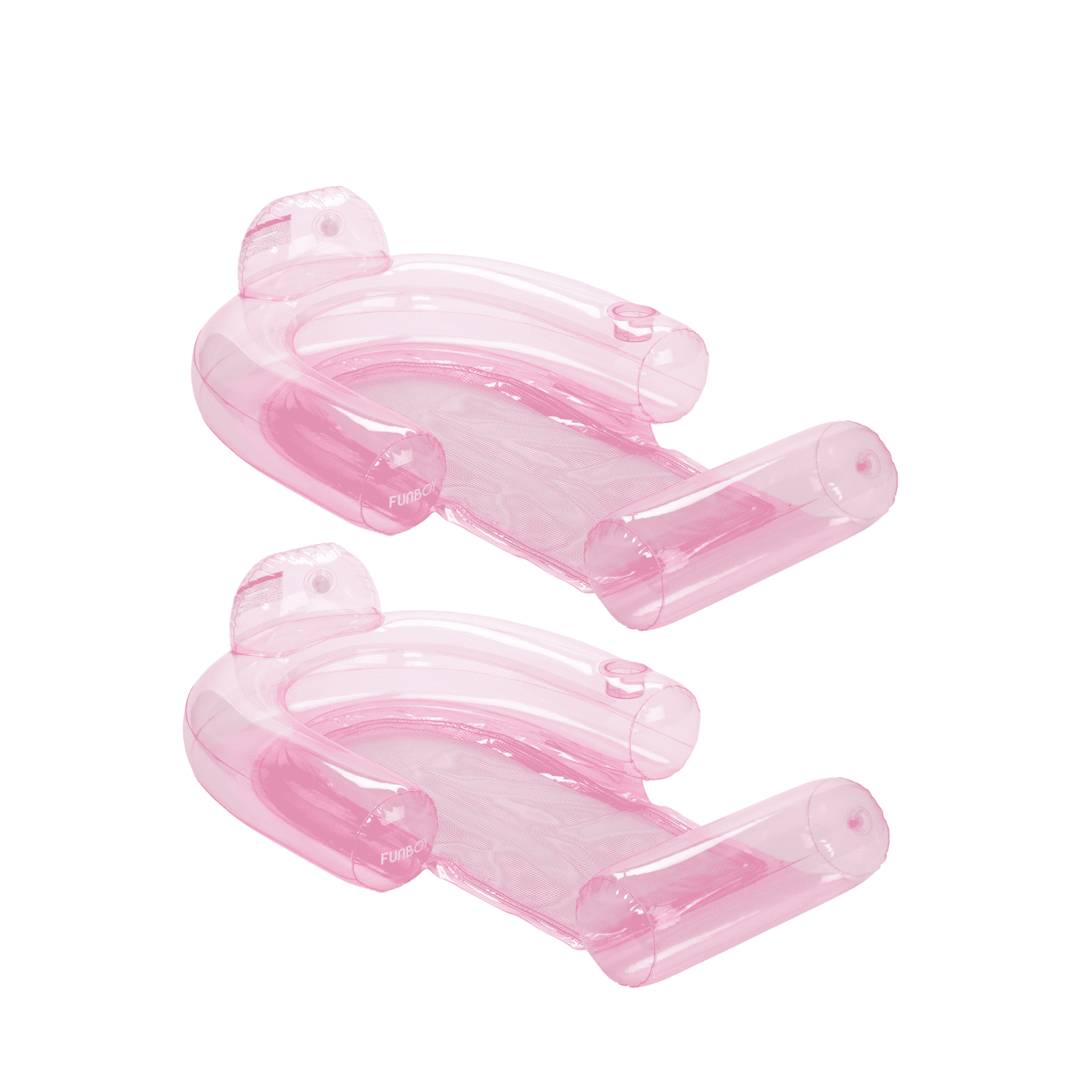 Clear Pink Mesh Chair Water Hammock - 2 Pack - FUNBOY