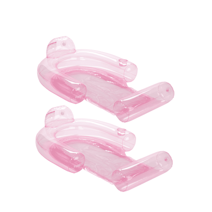 Clear Pink Mesh Chair Water Hammock - 2 Pack - FUNBOY