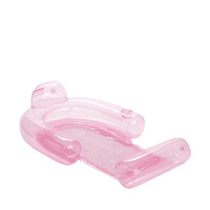 Clear Pink Mesh Chair Pool Float & Water Hammock - FUNBOY