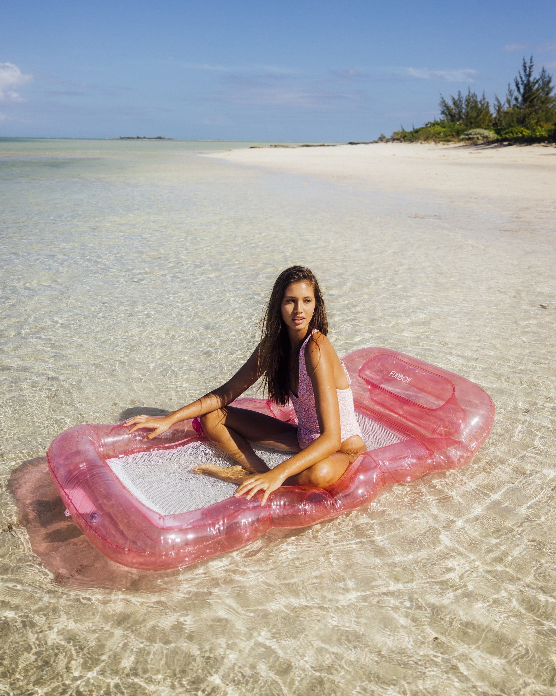 Clear Pink Mesh Lounger - FUNBOY