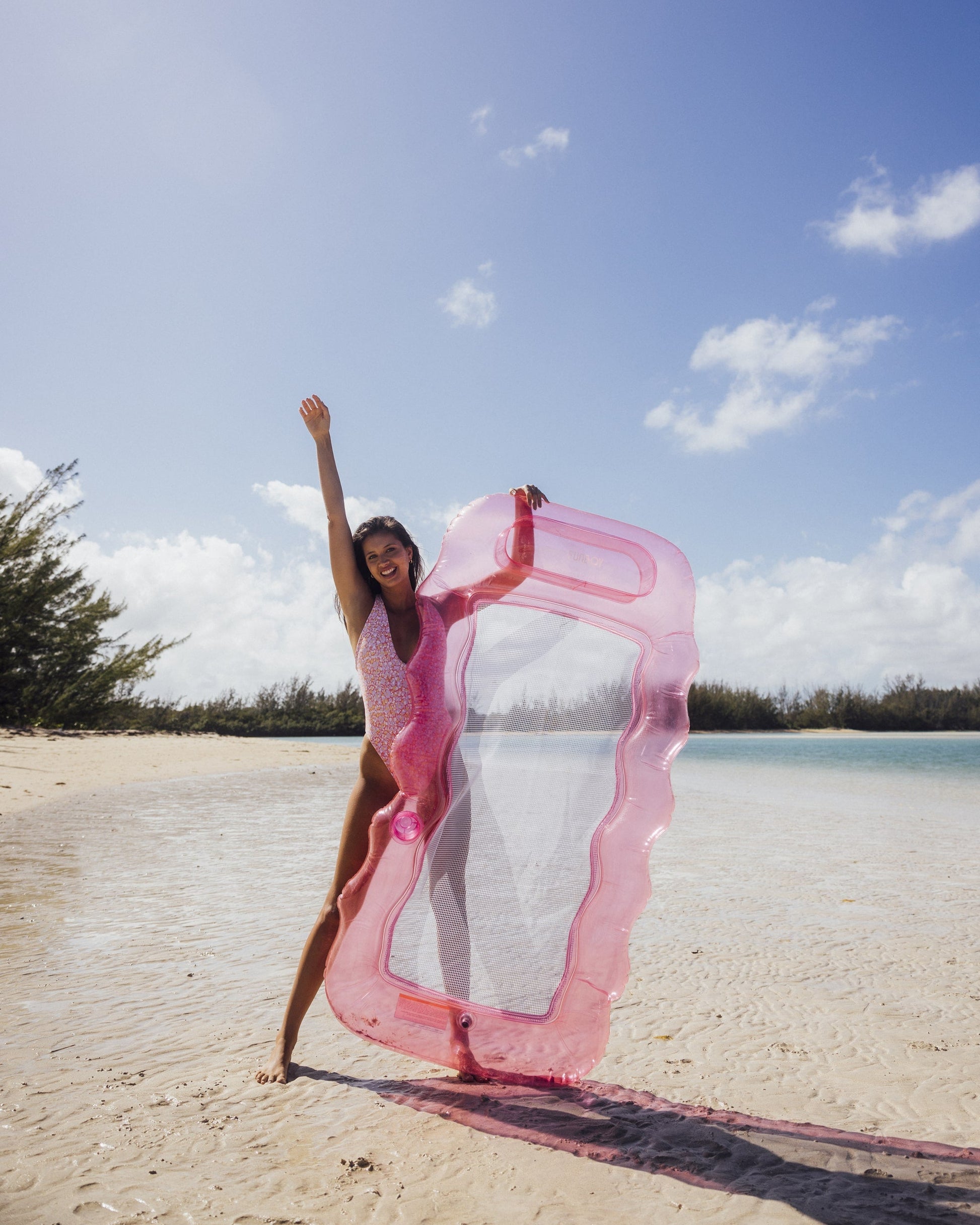 Clear Pink Mesh Lounger - FUNBOY