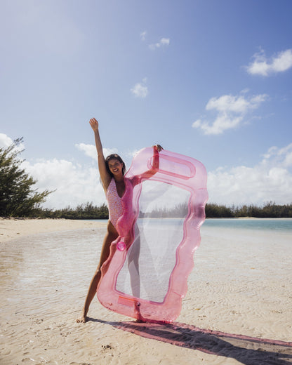 Clear Pink Mesh Lounger - FUNBOY
