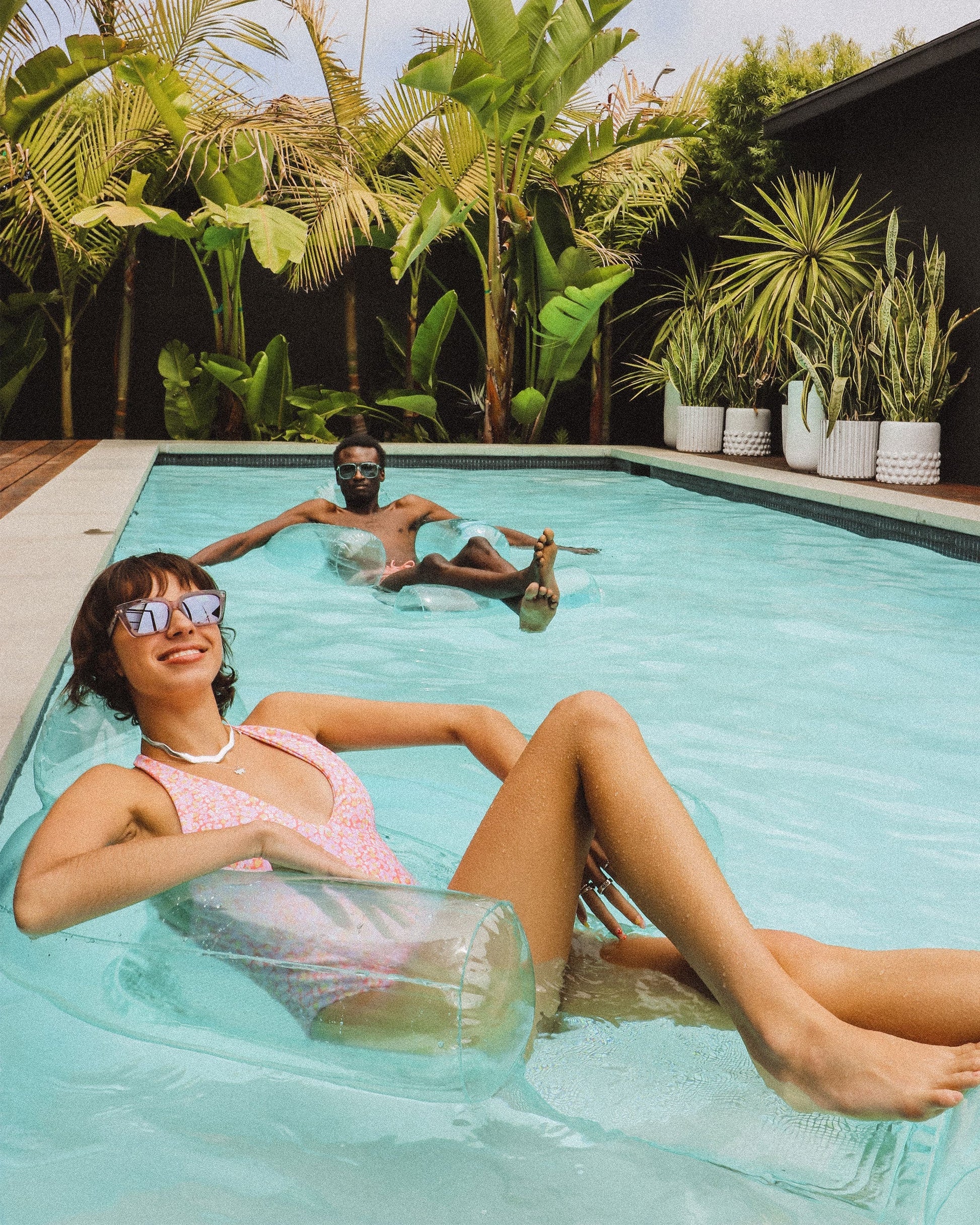 Pool Float Lounger: Clear Blue Mesh Chair Float - FUNBOY
