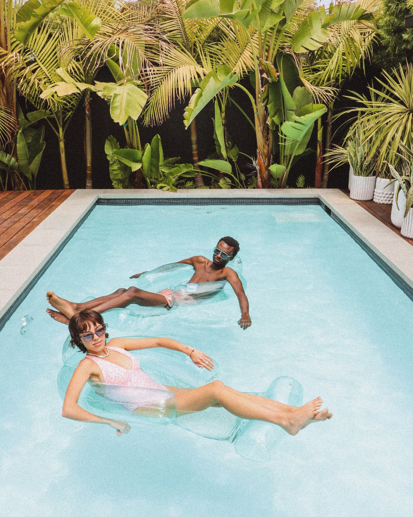 Pool Float Lounger: Clear Blue Mesh Chair Float - FUNBOY