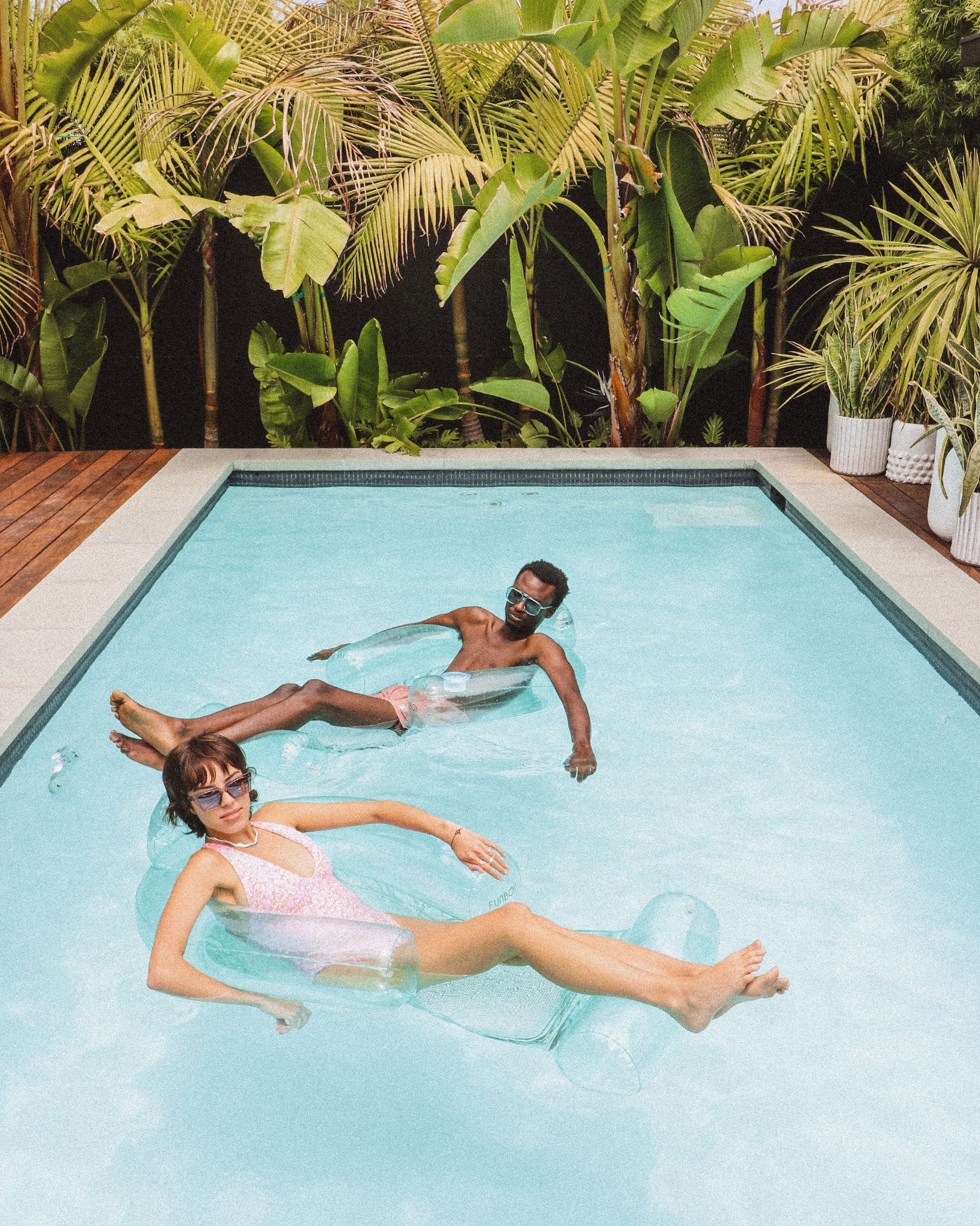 Pool Float Lounger: Clear Blue Mesh Chair Float - FUNBOY