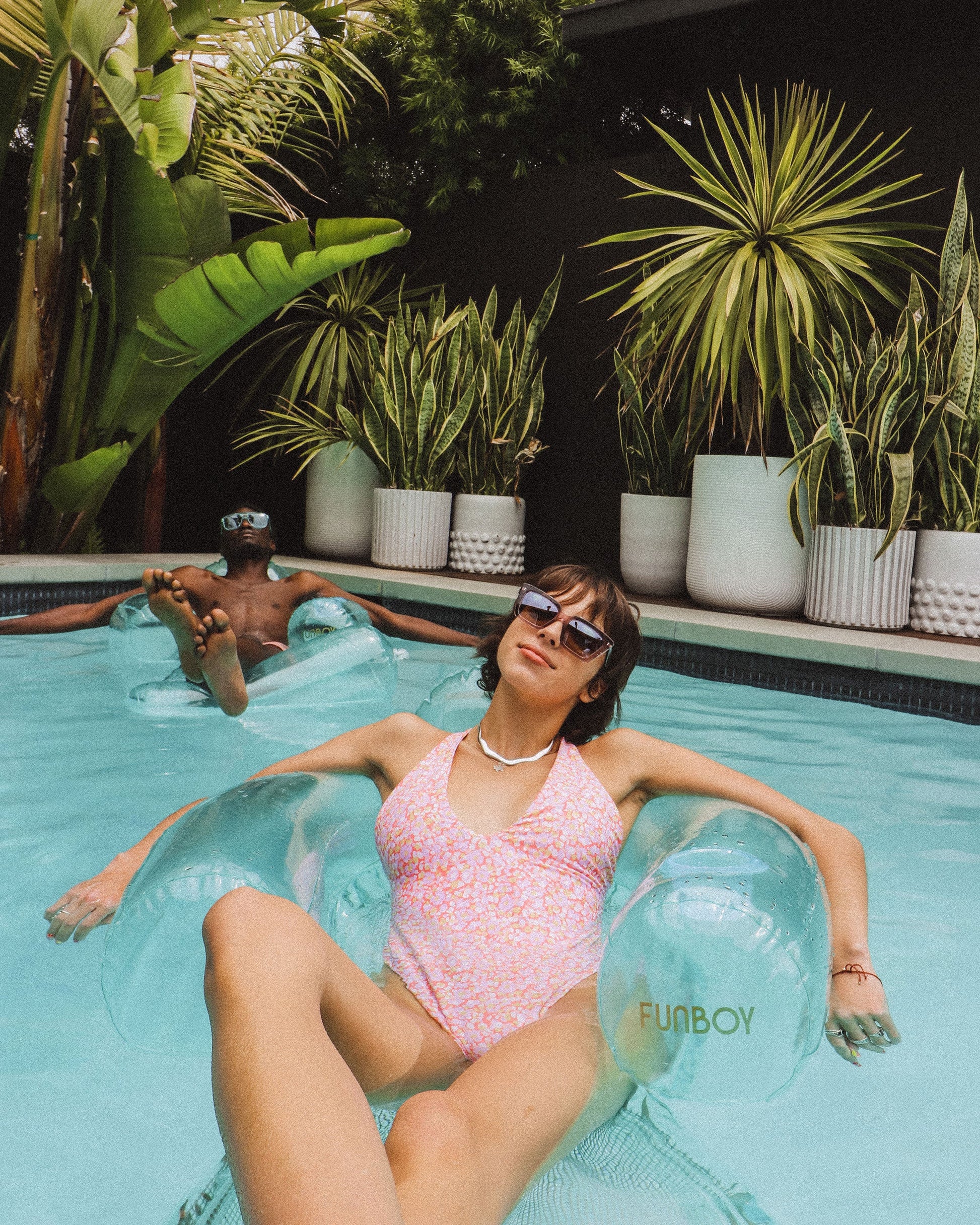 Pool Float Lounger: Clear Blue Mesh Chair Float - FUNBOY