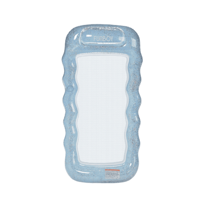 Mesh Pool Float Lounger, Clear Blue Ombre - FUNBOY