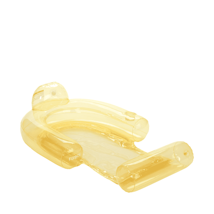 Clear Yellow Mesh Chair Pool Float & Water Hammock - FUNBOY