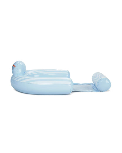 Blue & White Stripe Coastal Mesh Chair Pool Float - FUNBOY