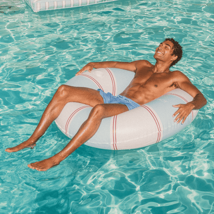 Red & Blue Striped Vintage Lux Tube Float - FUNBOY