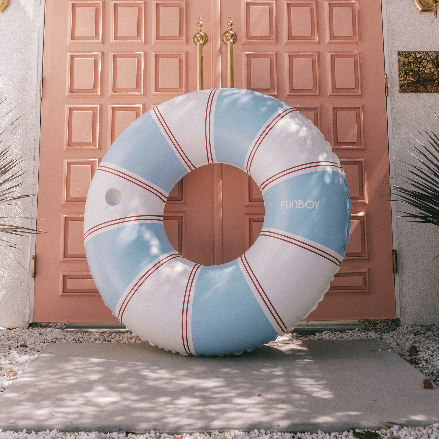 Red & Blue Striped Vintage Lux Tube Float - FUNBOY