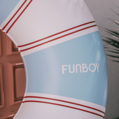 Red & Blue Striped Vintage Lux Tube Float - FUNBOY