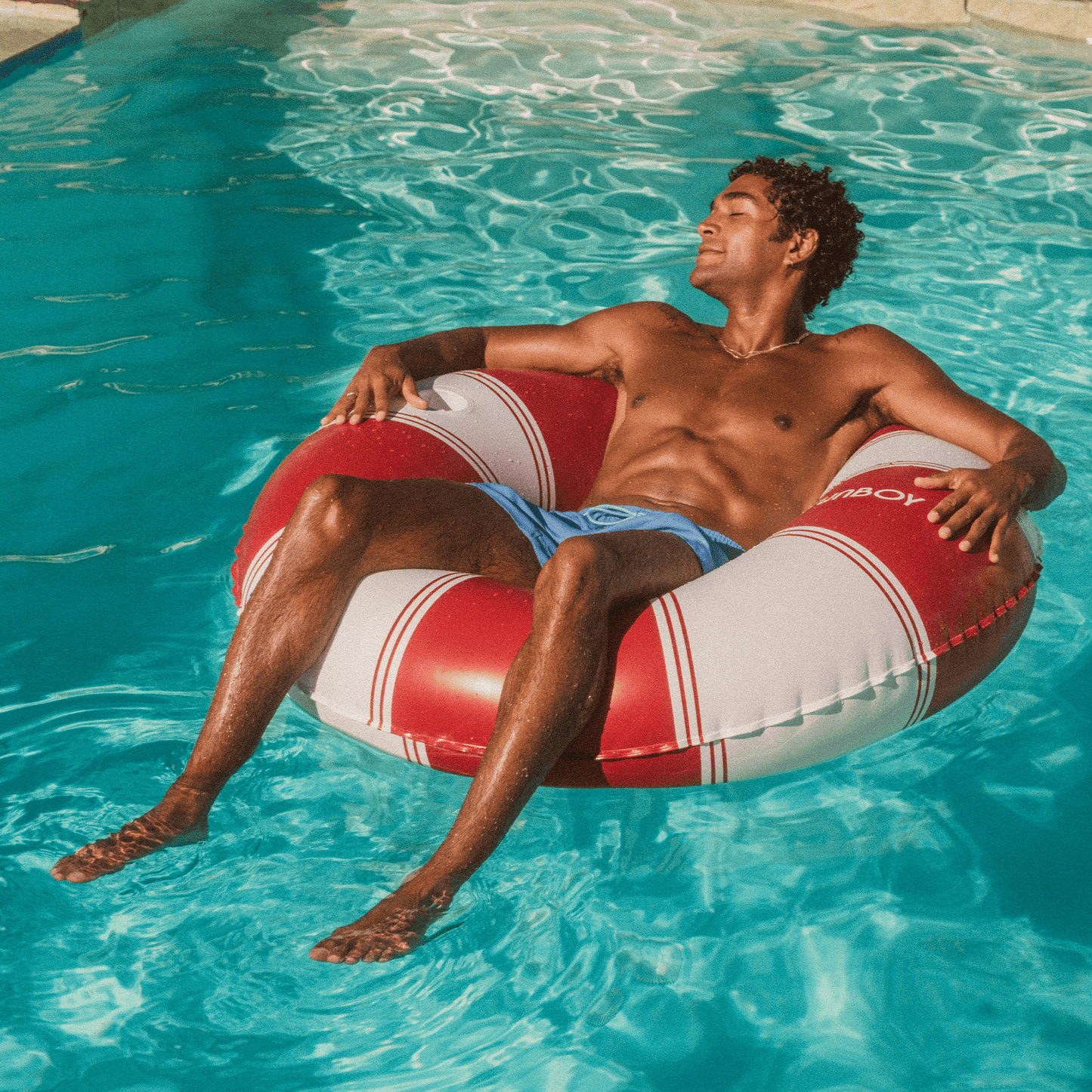 Red Vintage Lux Tube Float - FUNBOY