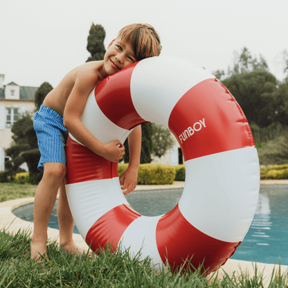 Pool Tubes for Kids: Vintage Kids Tube Float, Red - FUNBOY