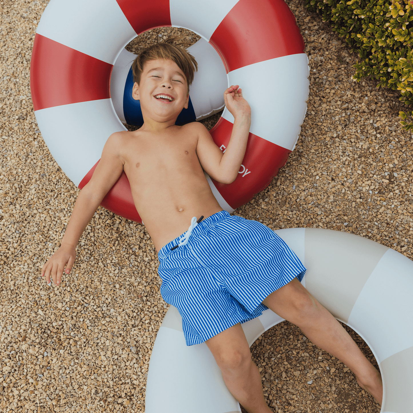 Pool Tubes for Kids: Vintage Kids Tube Float, Red - FUNBOY