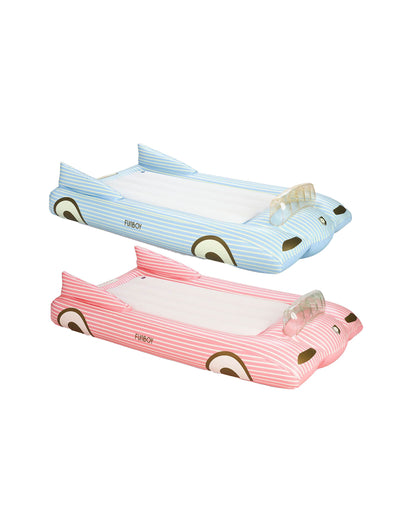 Kids Sleepover Beds, Pink & Blue Convertible, 2 Pack - FUNBOY