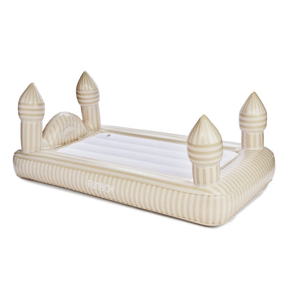 Kids Sleepover Bed - Striped Castle Air Mattress - FUNBOY