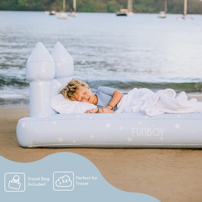 Kids Sleepover Bed - Blue Castle Air Mattress - FUNBOY